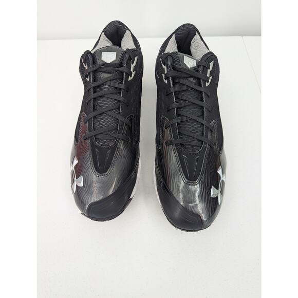 Men's Size 12 - Under Armour Natural 2 Low ST Black New In Box Baseball Cleats - Picture 4 of 9